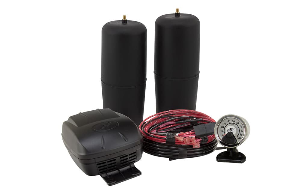 The 2009-2024 RAM 1500 Classic Combo Kit (PN 25818HD) and the 2019-2025 RAM 1500 New Body Style Combo Kit (PN 25828HD) feature the Air Lift 1000 HD with LoadController Compact.